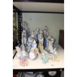 Collection of six Nao figures and nine Casades and Spanish figures (15).