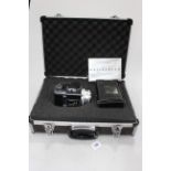 Hasselblad 500c medium format camera with A12 back and polaroid. Together with case.