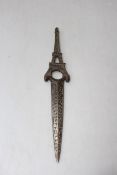 Cast metal Eiffel Tower letter opener, dated 1889, 31cm.