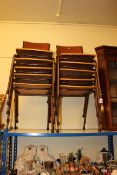 Set of ten vintage stacking chairs labelled Steel Style Furniture, Croxdale.