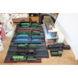 Collection of railway locomotive models including Flying Scotsman, Mallard (three in boxes).