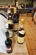 Six bottles of wine including Tokaji Aszu, Japanese Sake, Giordano, Moscatel, etc.