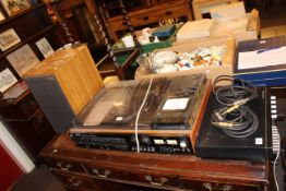 Sony Stereo music system and Sonab R7000 FM receiver.