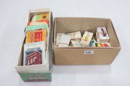 Cigarette cards including Kensitas together with various cigarette packets.