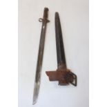 WWI bayonet and scabbard.