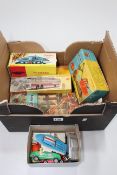 Collection of boxed and loose Diecast toy models including Corgi Priestman Luffing Shovel 1128,