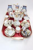 Pair Noritake vases and Noritake coffee set and other, etc.