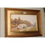 Hilton, Cottage at Prenton, Nr Birkenhead, watercolour, signed lower right, 22cm by 37.