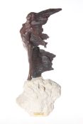 Joseph Bofill sculpture of 'Woman in the Wind', 32cm.