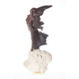 Joseph Bofill sculpture of 'Woman in the Wind', 32cm.