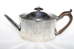 George III silver teapot by Foglebery & Gilbert, London 1786,