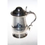 Good George III silver baluster covered tankard by John King, London 1772,