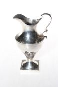 George III silver cream jug with part fluted body, London 1805, 15.5cm.