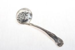 George III silver Kings pattern sifting spoon, London 1817, 16cm.