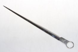 Eley, Fearn and Chawner, silver meat skewer, London 1812, 33cm length.