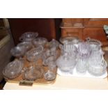 Collection of pressed glass bowls, dishes, jugs, sweet dishes, etc.