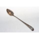 George III silver Peter and Anne Bateman straining spoon, Old English pattern, London 1792,