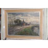 Herman, Continental Landscape, oil on canvas, signed lower right,