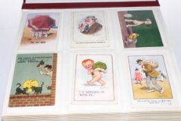 Album of vintage comic postcards, approximately 300 including Donald McGill, Bamforth, Tempest, etc.