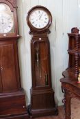 Scottish Drumhead eight day longcase clock by William Lamb, Glasgow in oak case, 195cm high.