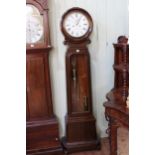 Scottish Drumhead eight day longcase clock by William Lamb, Glasgow in oak case, 195cm high.