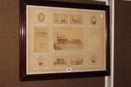 Framed Stockton & Darlington Railway commemorative.