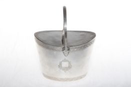 Good George III silver double caddy by Chawner & Eames, having chased borders and vacant cartouche,