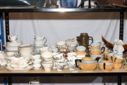 Royal Albert 'Moss Rose', Johnson Bros 'Regency', 'Indian Tree' and other teaware,