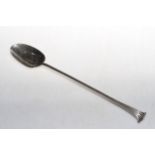 George III silver onslow pattern basting spoon, makers mark William Stalker and John Mitchison,