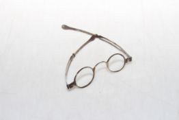 Pair of vintage 19th Century spectacles with extending arms by T. Millington.