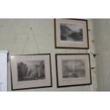 Three framed Turner prints of local landscapes.