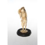Japanese ivory figure of a wood cutter, circa 1900, 16cm.