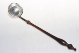 George III Newcastle hallmarked silver toddy ladle, marks a little indistinct, 34cm length.