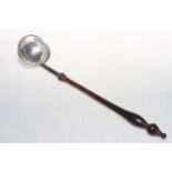 George III Newcastle hallmarked silver toddy ladle, marks a little indistinct, 34cm length.