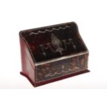 Good silver inlaid tortoiseshell stationery box,