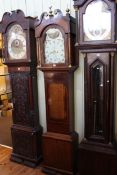 Mahogany and oak eight day longcase clock, painted dial signed Bartley & Eggert, Bristol,