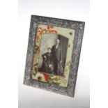 Edwardian silver mounted easel photograph frame, Birmingham 1907, 24cm by 19cm (wear to highlights).