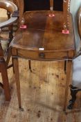 Good quality Georgian style mahogany and line inlaid two drawer Pembroke table,