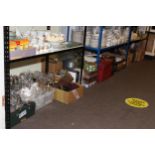 Eleven boxes of glass and china, carboy, demi-johns, camera equipment, collection of shells,