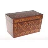 19th Century marquetry caddy,