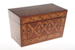 19th Century marquetry caddy,