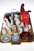 Figurines including Lladro, Royal Doulton and Brambly Hedge, glass, dishes, etc.