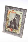 Edwardian silver mounted easel photograph frame, Birmingham 1907, 24cm by 19cm (wear to highlights).