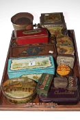 Collection of vintage tins.