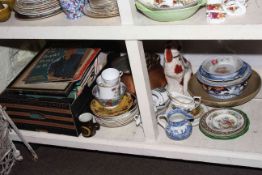 Fishing books, Victorian porcelain, metalwares, prints, child's crib, etc.