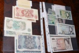 Great Britain banknotes (some uncirculated?) including QEII old paper notes (£5, £10,