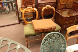 Victorian mahogany miniature scotch chest, nest of three teak G.