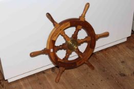 Modern ships wheel.