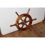 Modern ships wheel.