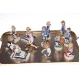 Collection of twelve Royal Copenhagen Millennium and other figures Emma and Frederick,